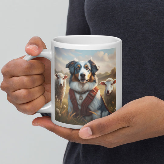 Australian Shepherd- White glossy mug v4