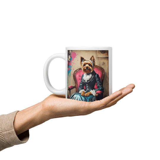 Yorkshire Terrier- White glossy mug v3