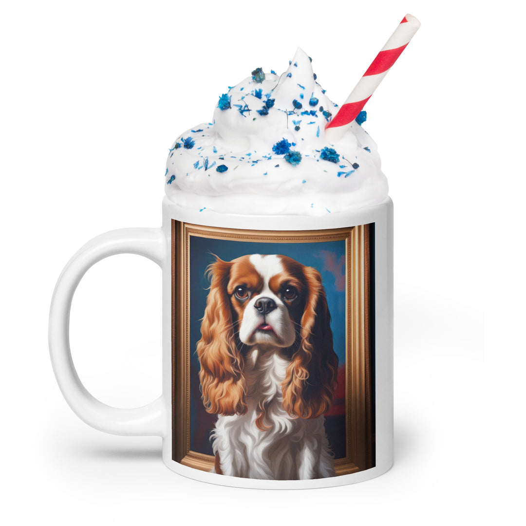 Cavalier King Charles Spaniel- White glossy mug v2