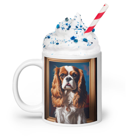 Cavalier King Charles Spaniel- White glossy mug v2