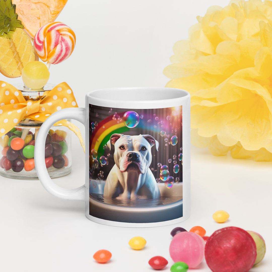 American Bulldog- White glossy mug v2