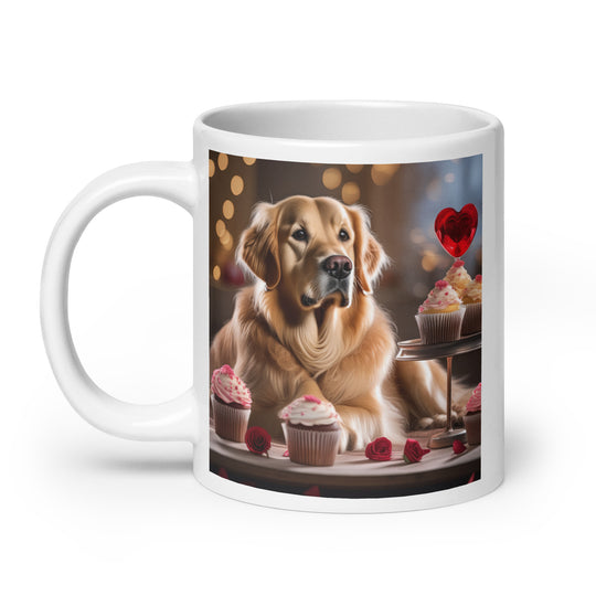 Golden Retriever Romantic- White Glossy v3