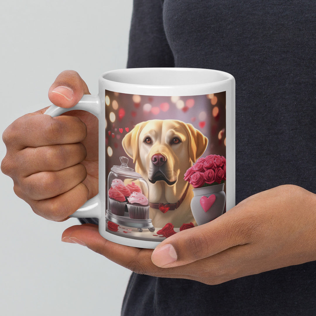 Labrador Retriever Romantic- White glossy mug v2