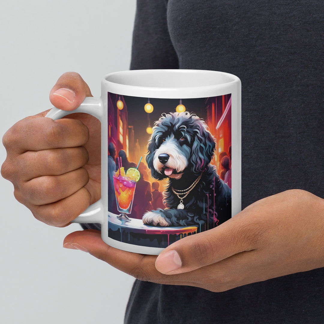 Bernedoodle General- White glossy mug v4