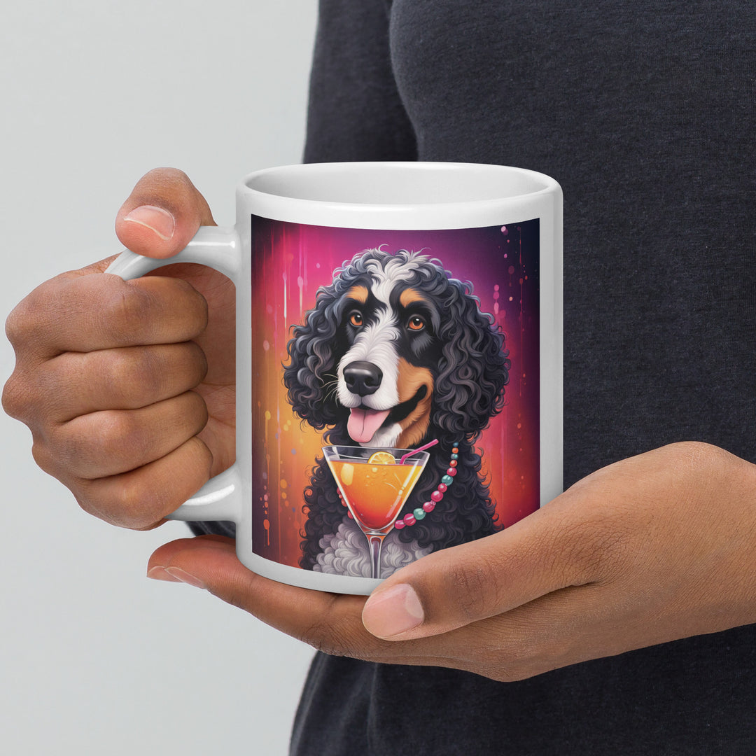 Bernedoodle General- White glossy mug v6