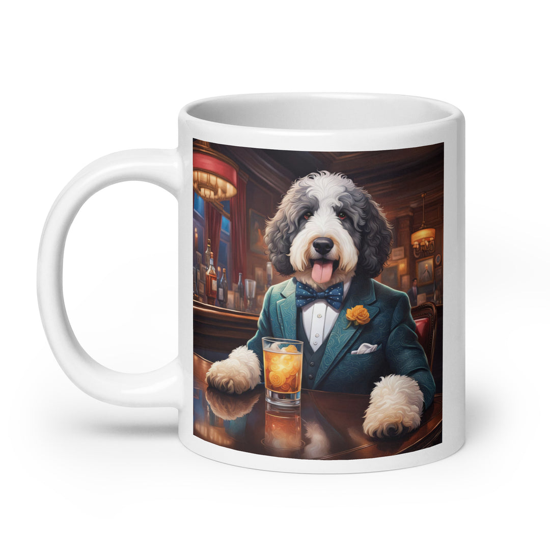 Bernedoodle General- White glossy mug v9