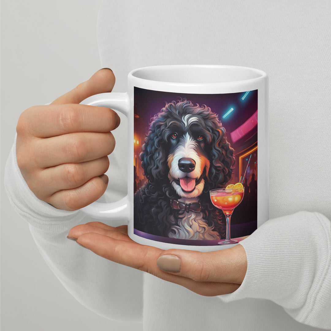 Bernedoodle General- White glossy mug v12