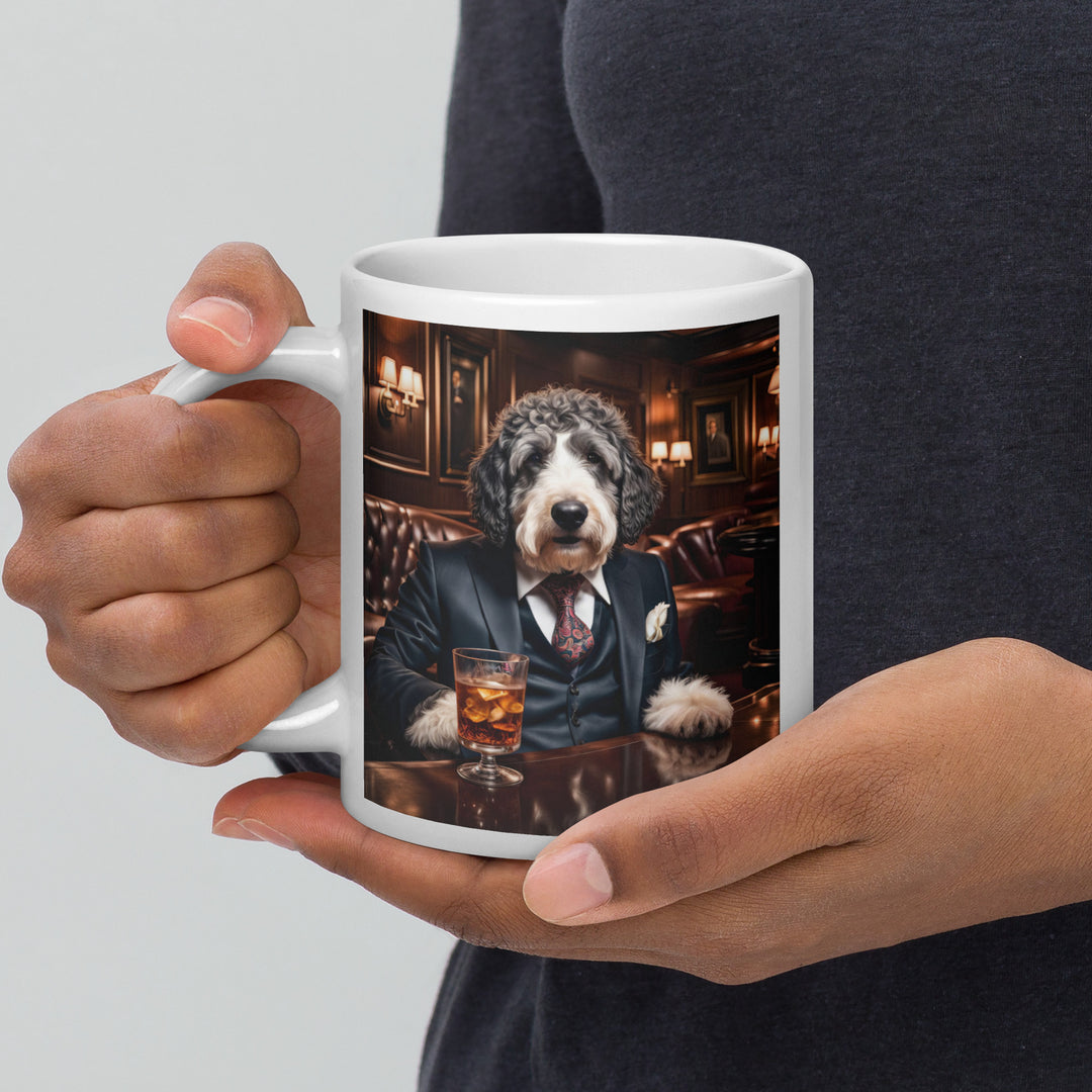 Bernedoodle General- White glossy mug v13