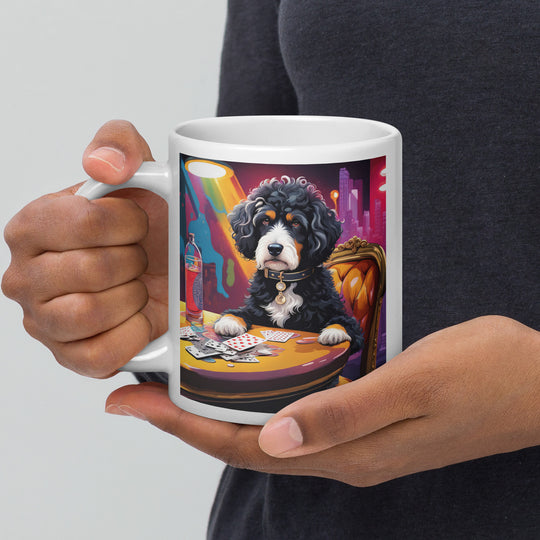 Bernedoodle General- White glossy mug v14