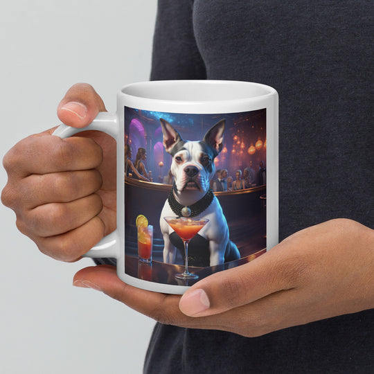 Catahoula Bulldog General- White glossy mug v8