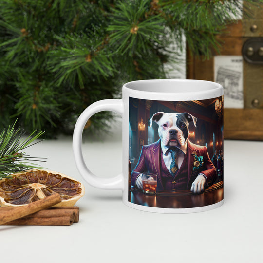 Catahoula Bulldog General- White glossy mug v11