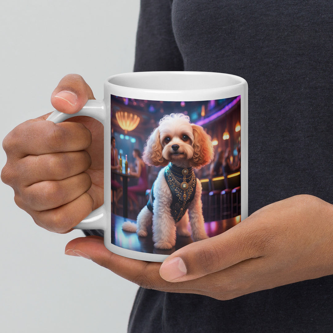 Cavapoo General- White glossy mug v25