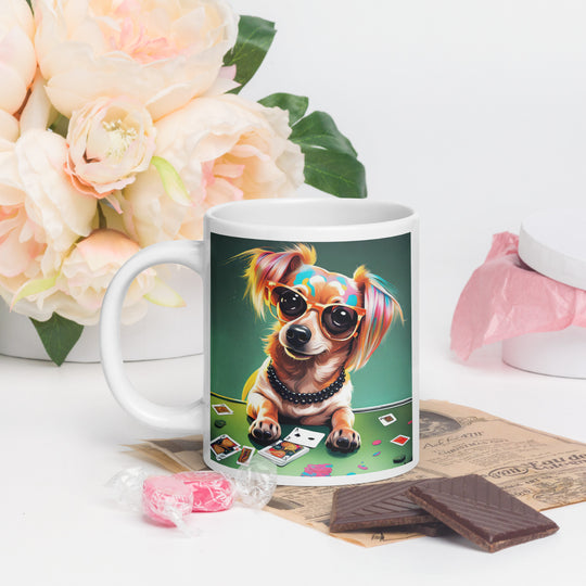 Chiweenie General- White glossy mug v7