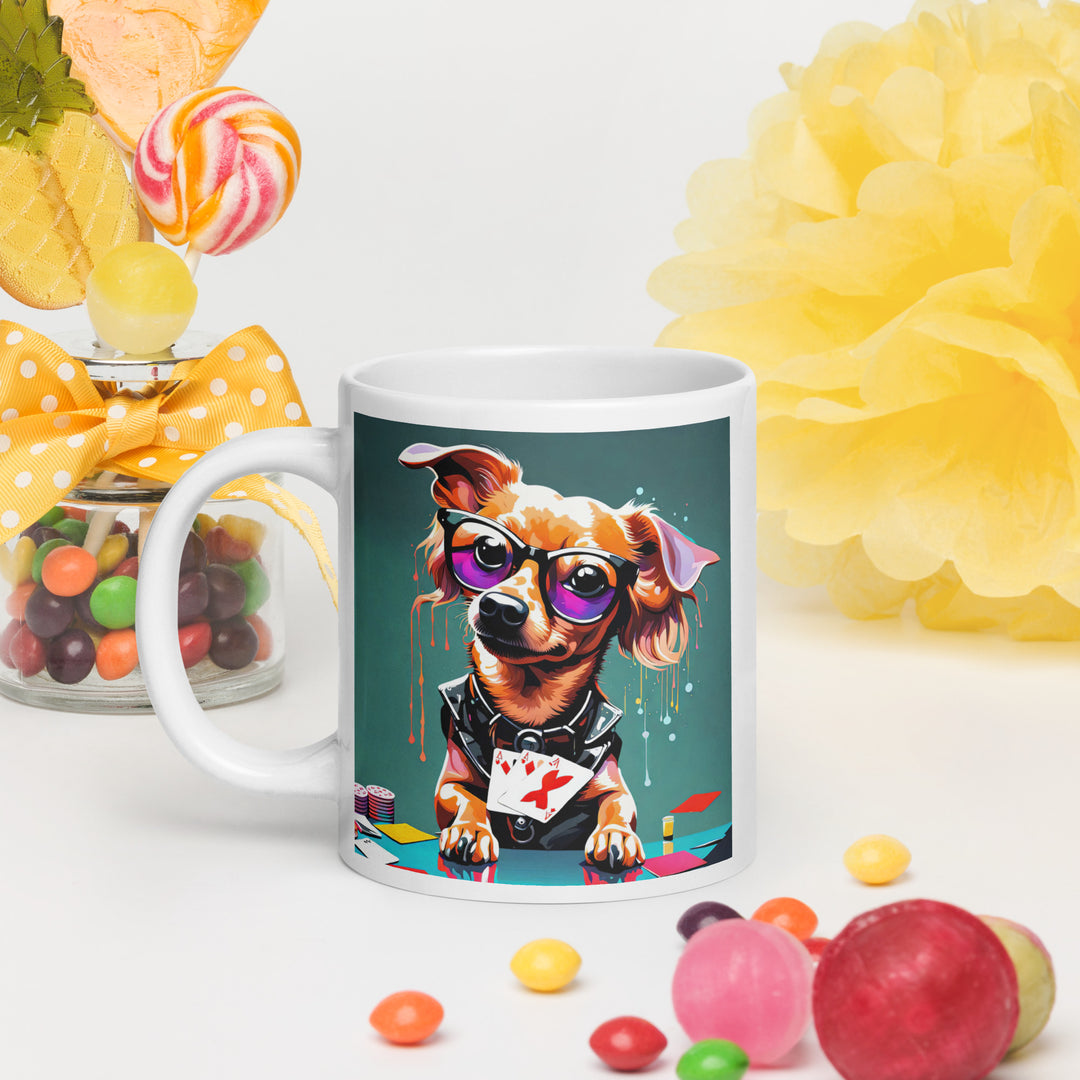 Chiweenie General- White glossy mug v8