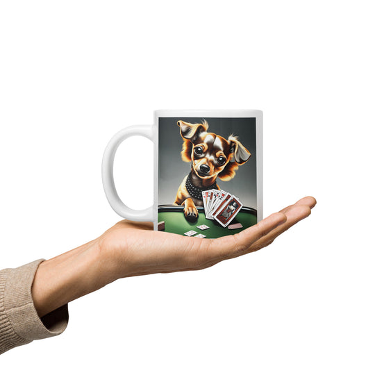 Chiweenie General- White glossy mug v11