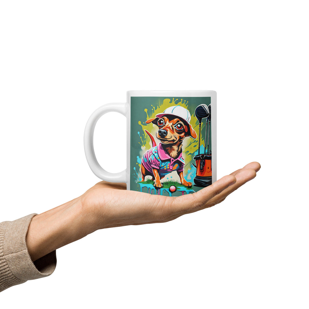 Chiweenie General- White glossy mug v12