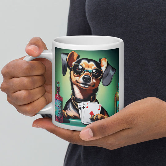 Chiweenie General- White glossy mug v13