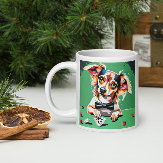 Chiweenie General- White glossy mug v17