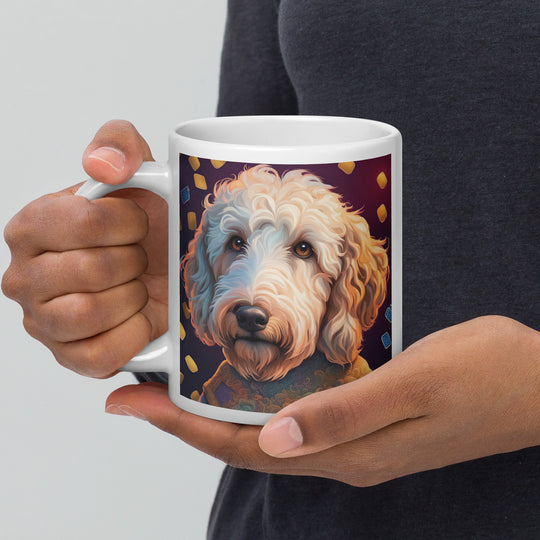 Goldendoodle- White glossy mug v12