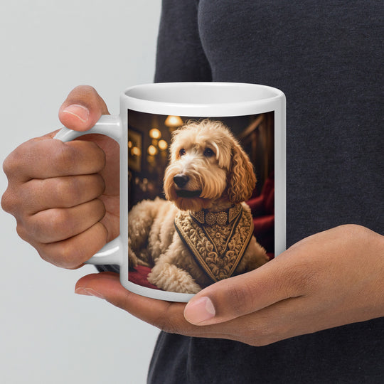 Goldendoodle- White glossy mug v13