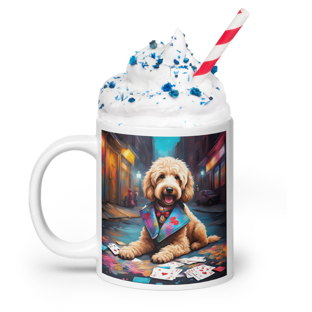 Goldendoodle- White glossy mug v19