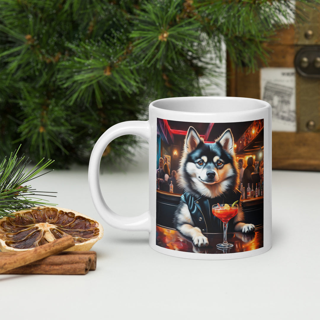 Pomsky General- White glossy mug v2