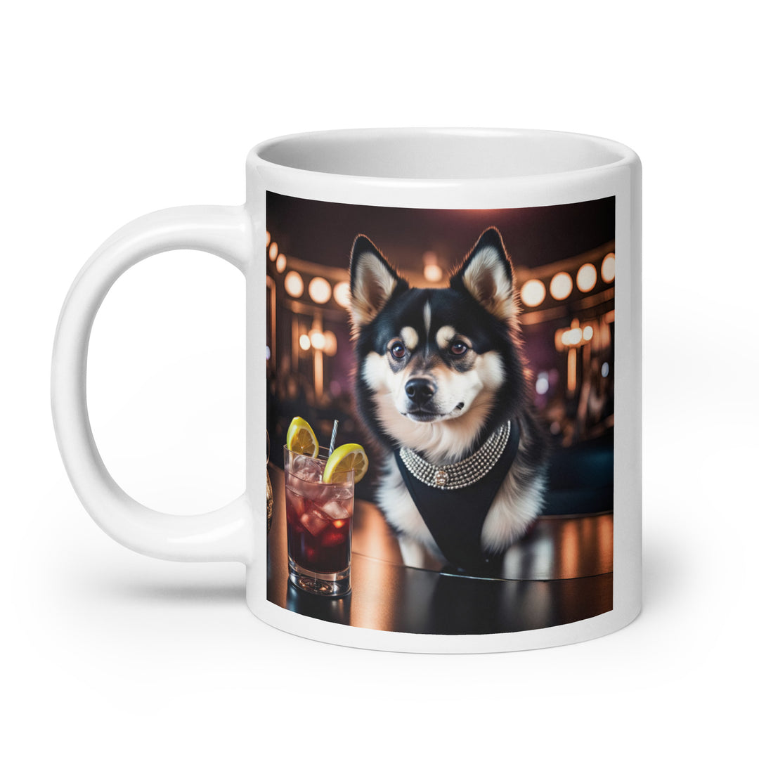 Pomsky General- White glossy mug v3