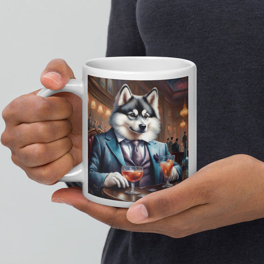 Pomsky General- White glossy mug v8