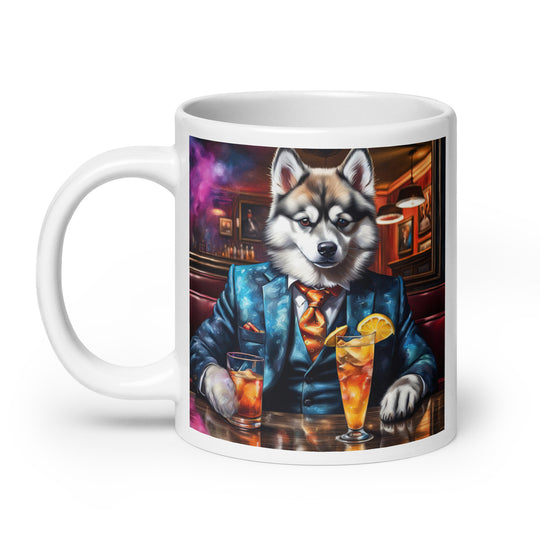 Pomsky General- White glossy mug v13