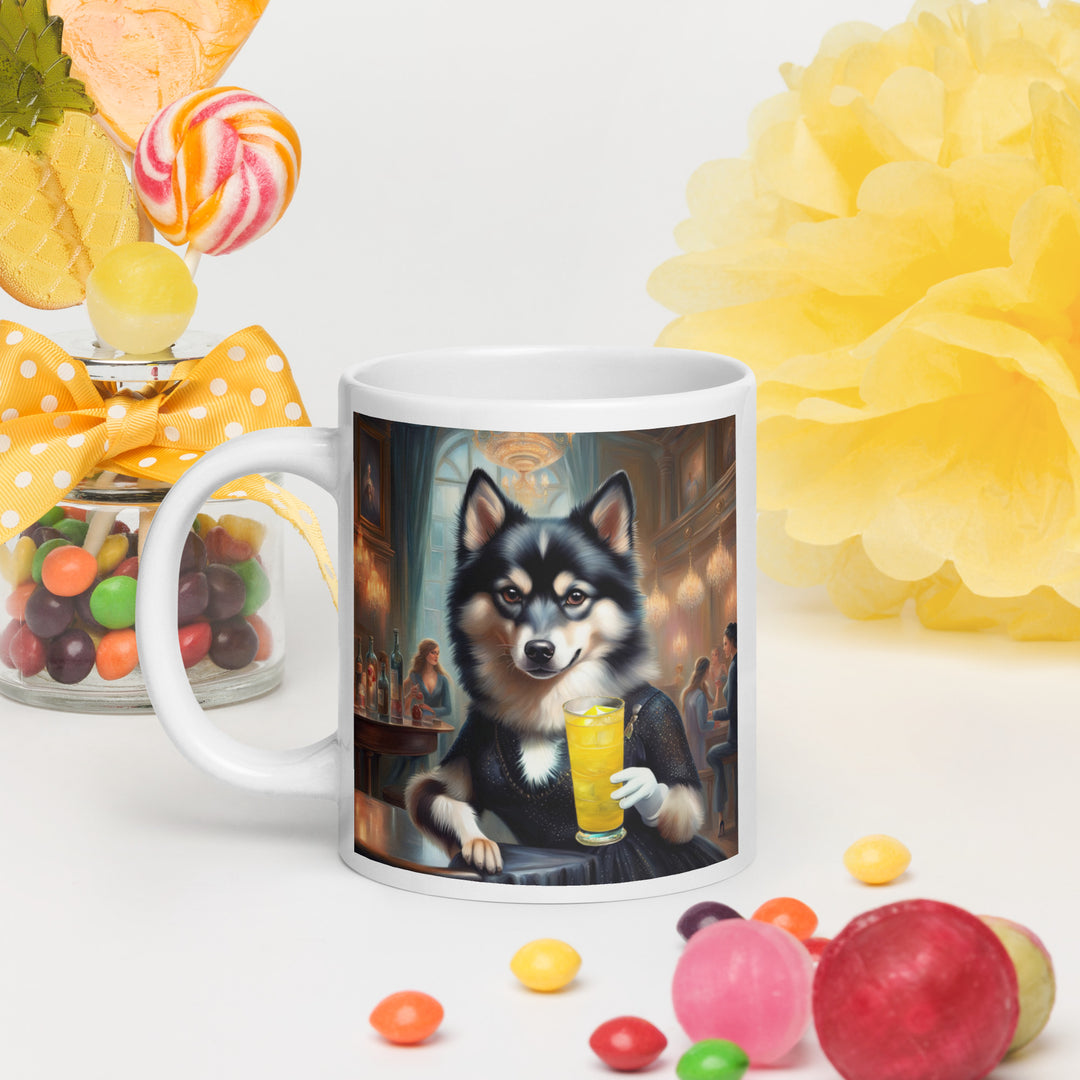 Pomsky General- White glossy mug v14