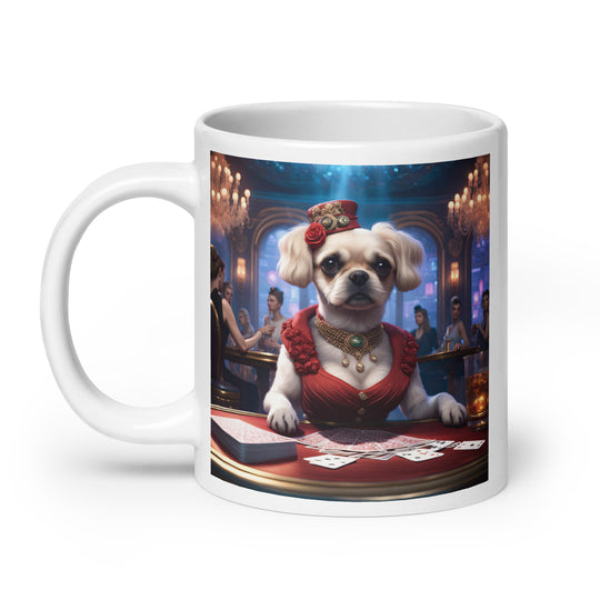 Pugapoo General- White glossy mug