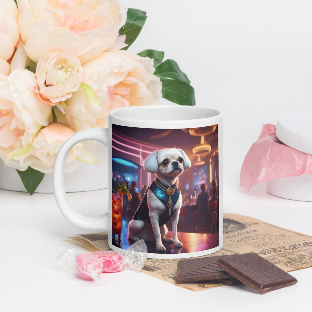 Pugapoo General- White glossy mug v7