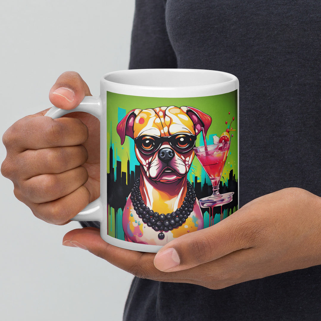 Puggle General- White glossy mug v4