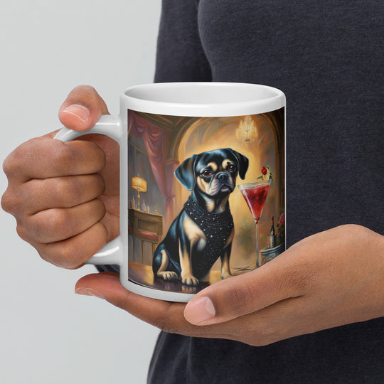 Puggle General- White glossy mug v6