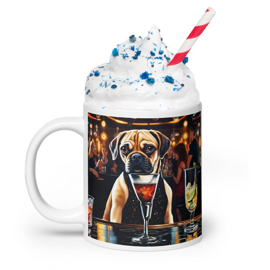 Puggle General- White glossy mug v7