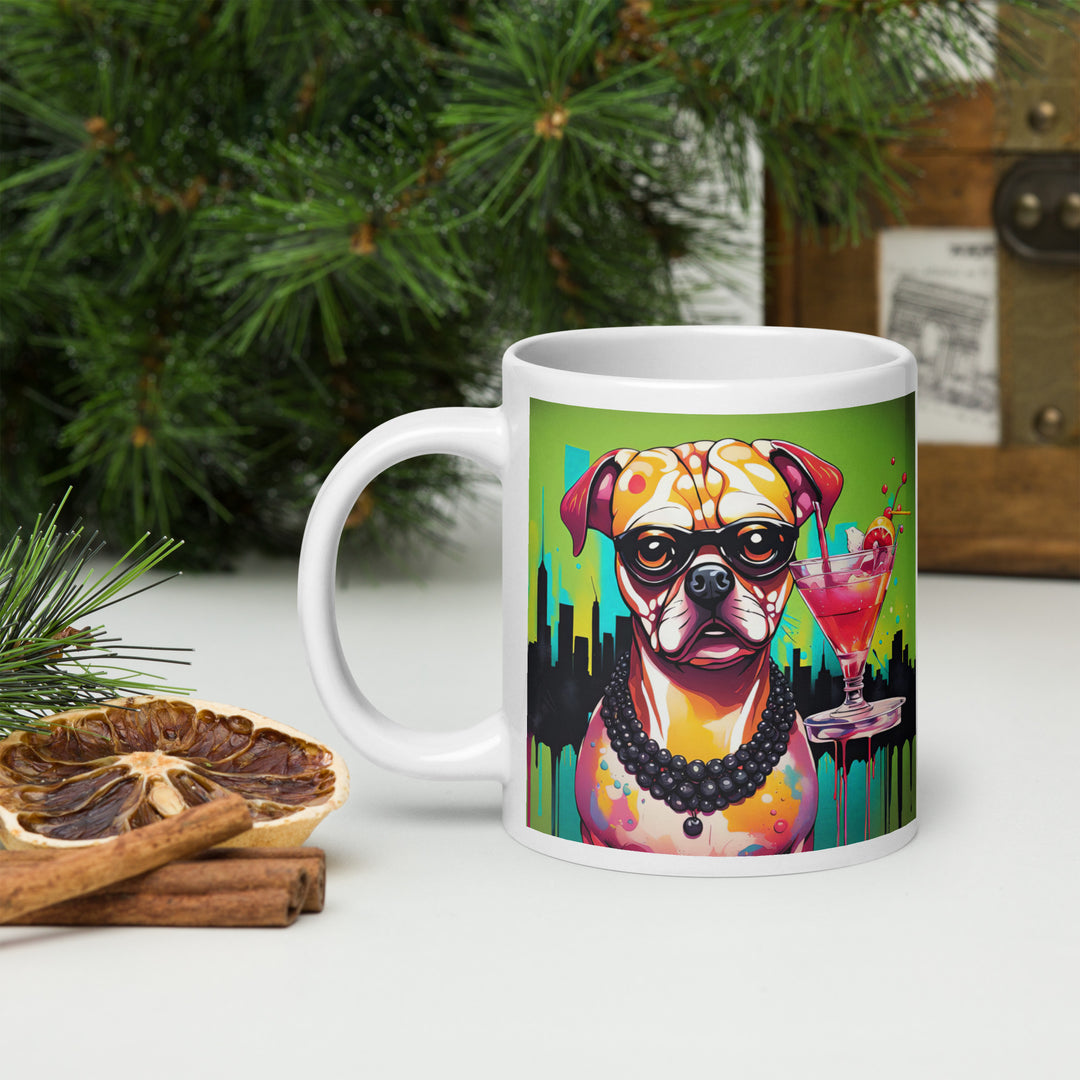 Puggle General- White glossy mug v8