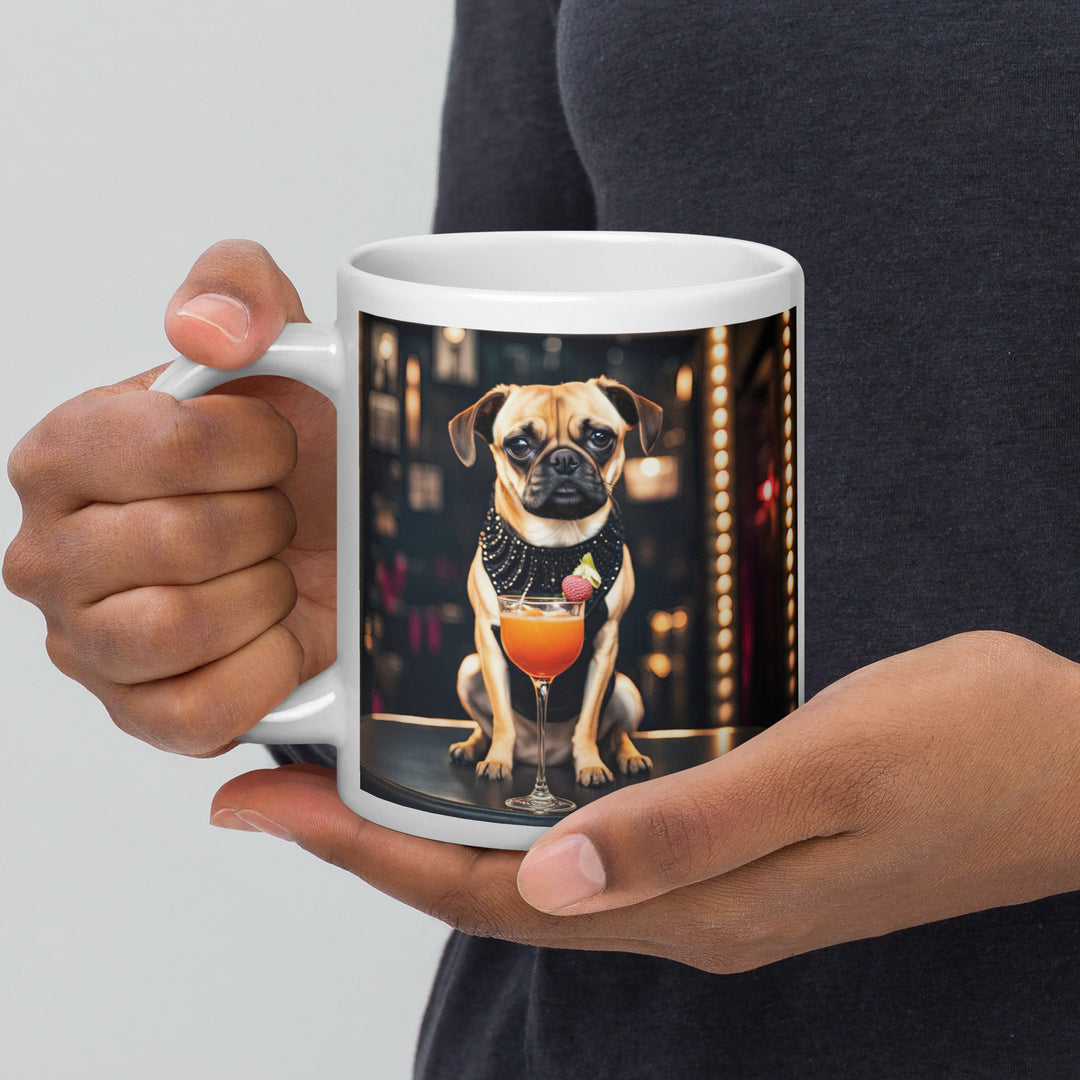 Puggle General- White glossy mug v13