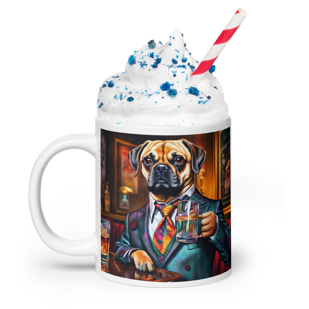 Puggle General- White glossy mug v15