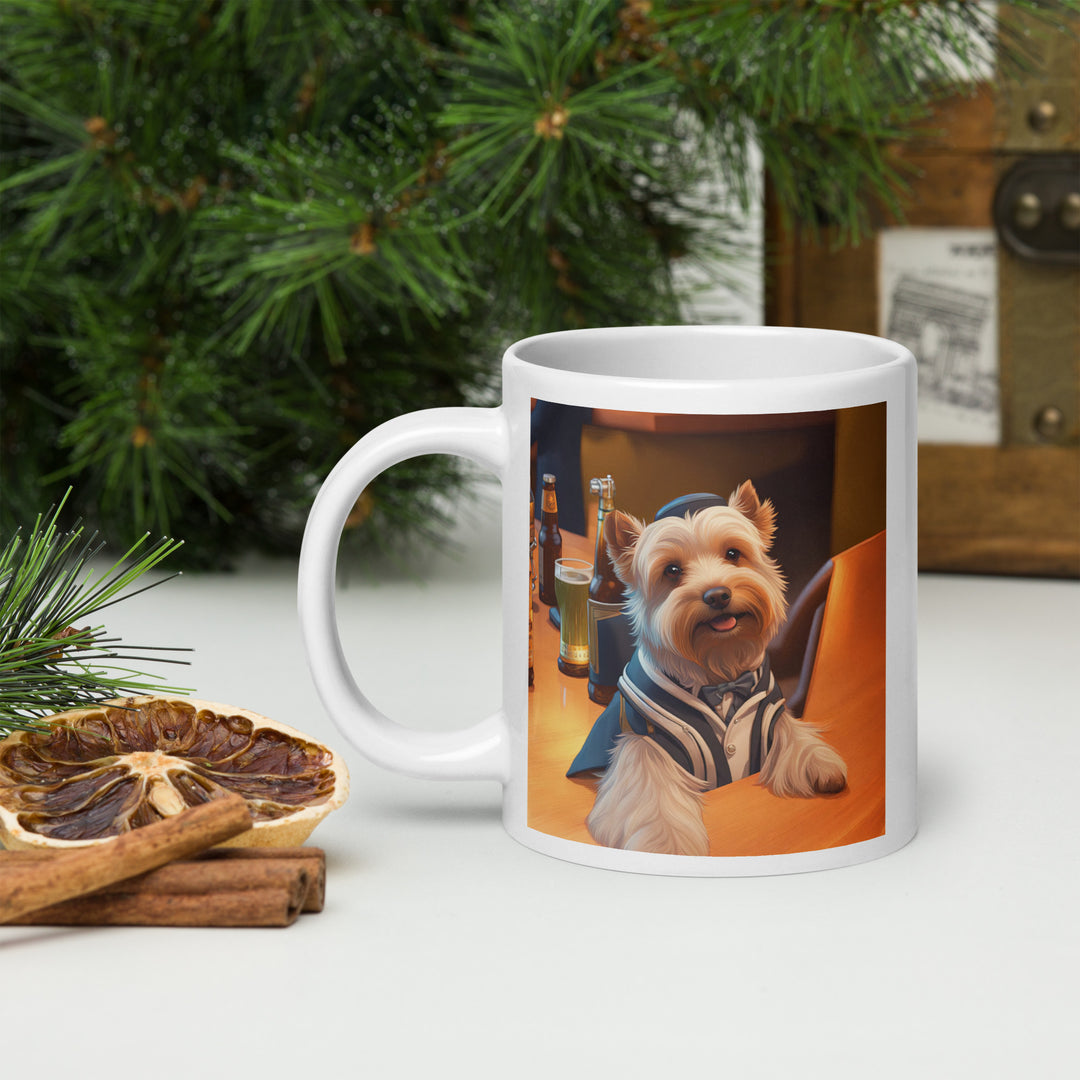 Yorkipoo General- White glossy mug