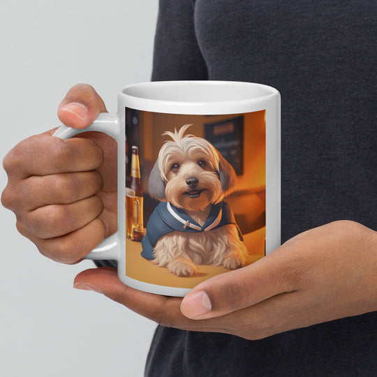 Yorkipoo General- White glossy mug v7
