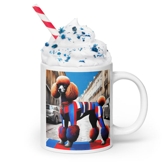 Poodle- White glossy mug v4