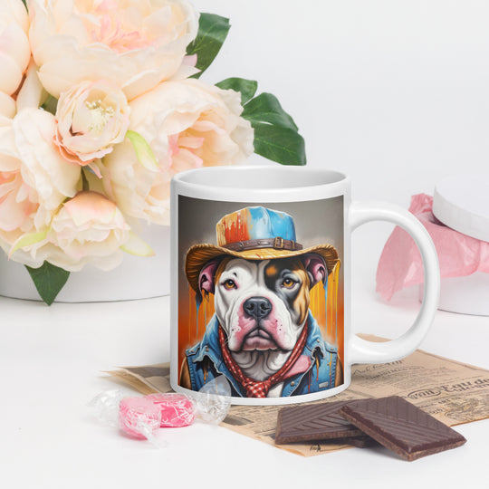 American Bulldog- White glossy mug v2