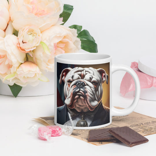 Bulldog- White glossy mug v5