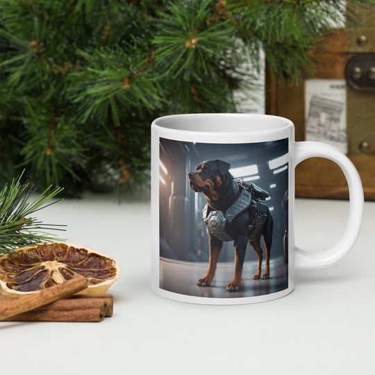 Rottweiler- White glossy mug v4