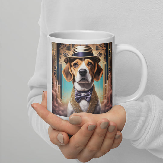 Beagle- White glossy mug v4