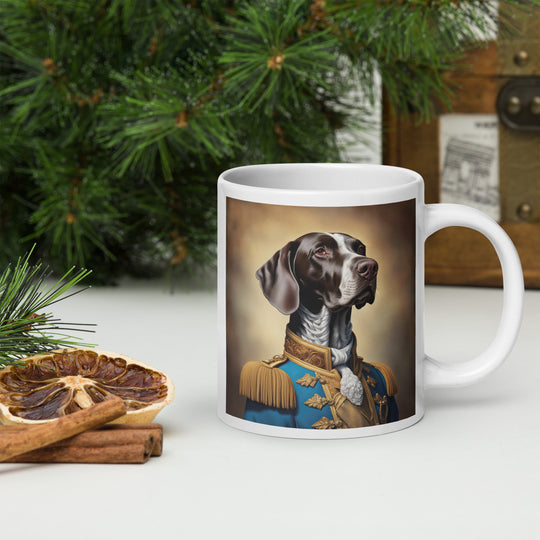 German Shorthaired Pointer- White glossy mug v2