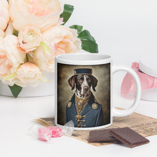 German Shorthaired Pointer- White glossy mug v3