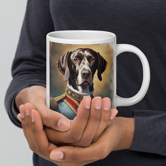 German Shorthaired Pointer- White glossy mug v4