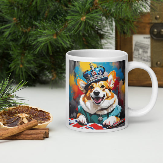 Pembroke Welsh Corgi- White glossy mug v2