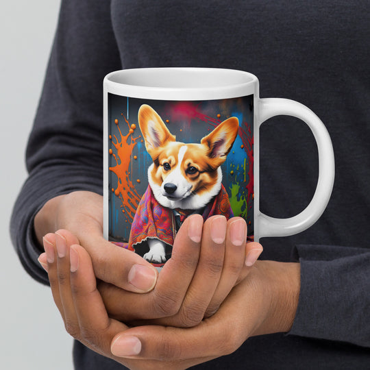 Pembroke Welsh Corgi- White glossy mug v3